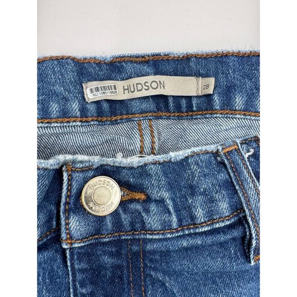 Hudson Maternity Rosie Jeans Wide Leg Distressed Ankle - Picture 4 of 6